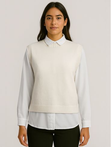 Blusa Sobreposição Eagle Rock Feminina OFF WHITE
