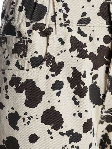 Calça Sarja Wide Cow Autentique Feminina BEGE
