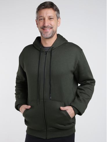 Jaqueta Moletom com Capuz Vels Masculina VERDE