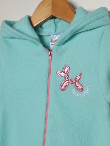 Macacão Com Capuz Infantil Para Bebê - VERDE