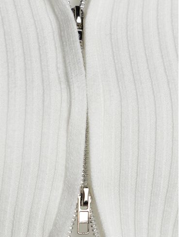 Blusão Tricot Cropped Feminino BRANCO