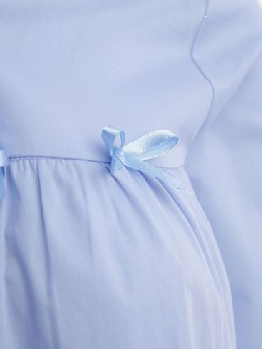 Camisa Gola Padre Laços Autentique Feminina AZUL CLARO