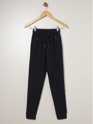 Calça Moletom Jogger Juvenil Para Menina - MARINHO