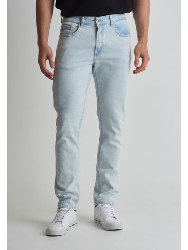 Calça jeans slim delavê