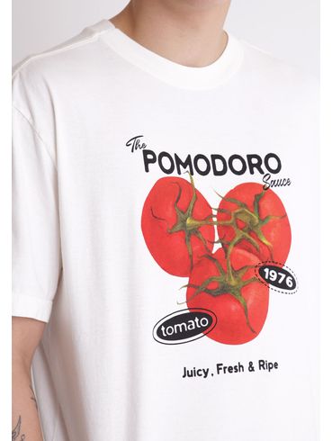 Camiseta em algodão over estampada