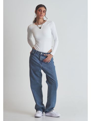 Body decote nas costas manga longa