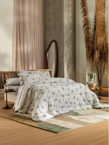 Jogo de Lençol Queen Duplo Diamante 150 Fios CINZA