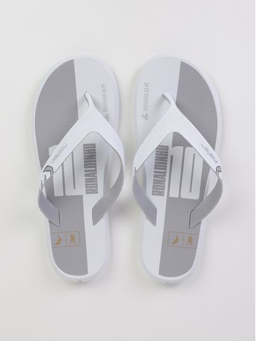 Chinelo Ronaldinho Rider Masculino BRANCO/CINZA