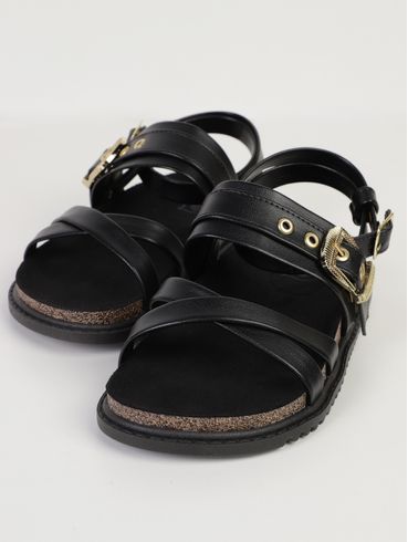 Sandália Fivela Molekinha Infantil Para Menina - PRETO
