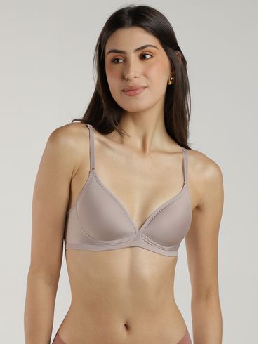 Kit Com 02 Sutiãs Com Bojo Feminino LILAS/NATURAL