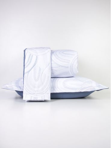 Colcha Casal Toque Acetinado Altenburg AZUL