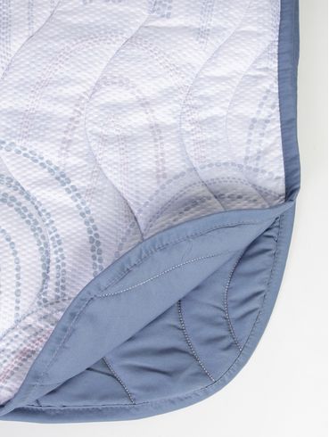 Colcha Casal Toque Acetinado Altenburg AZUL