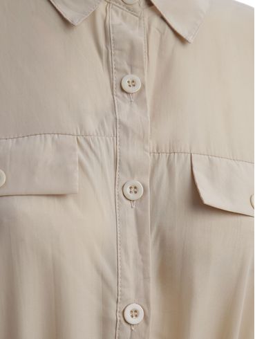 Camisa Lisa com Cinto Eagle Rock Feminina BEGE