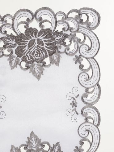 Toalha de Bandeja Lace BRANCO/CINZA