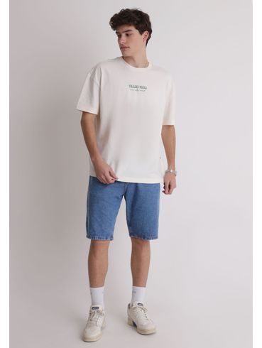 Bermuda jeans regular azul