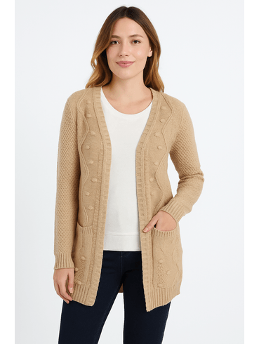Casaco de Tricot Feminino AREIA