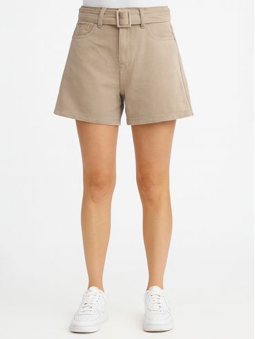 Bermuda Sarja Autentique Feminina BEGE