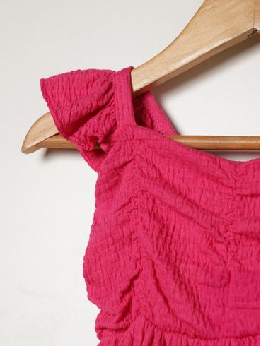 Vestido Anarruga Infantil Para Menina - PINK