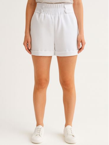 Short Clochard Bengaline Feminino BRANCO